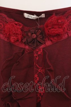 画像2: axes femme / ローズモチーフフリルキャミソール M ワイン O-26-02-27-007-AX-TO-IG-OS