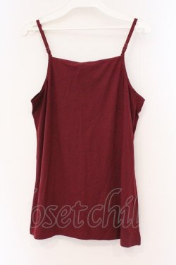 画像3: axes femme / ローズモチーフフリルキャミソール M ワイン O-26-02-27-007-AX-TO-IG-OS