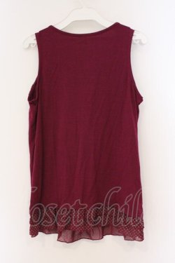 画像2: axes femme / ドットフリルタンクトップ M マゼンダ O-26-02-27-009-AX-TO-IG-OS