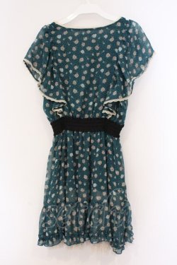 画像3: axes femme / ウエストマーク小花柄ワンピース M グリーン O-26-02-27-010-AX-TO-IG-OS