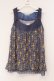 画像1: axes femme / フラワーストライプタンクチュニック M ブルー O-26-02-27-012-AX-TO-IG-OS (1)