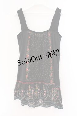 画像2: axes femme / お花柄アウターキャミソール M クロ O-26-02-27-014-AX-TO-IG-OS