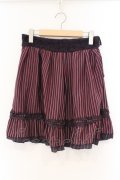 axes femme / レジメンタルストライプスカート M ワイン×ネイビー O-26-02-27-015-AX-SK-IG-OS