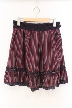 画像1: axes femme / レジメンタルストライプスカート M ワイン×ネイビー O-26-02-27-015-AX-SK-IG-OS