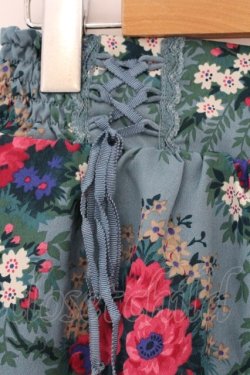 画像2: axes femme / ブーケ柄スカパン M グリーン O-26-02-27-016-AX-PA-IG-OS