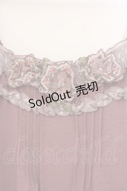 画像2: axes femme / フラワーフリルモチーフキャミソール M 濃ピンク O-26-02-27-020-AX-TO-IG-OS