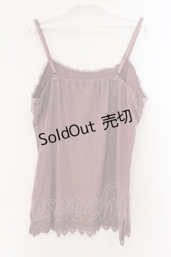 画像3: axes femme / フラワーフリルモチーフキャミソール M 濃ピンク O-26-02-27-020-AX-TO-IG-OS