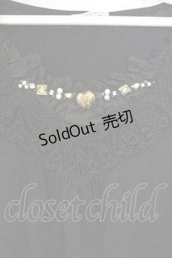 画像2: axes femme / デザイン袖半袖インナーPO M クロ O-26-02-27-023-AX-TO-IG-OS