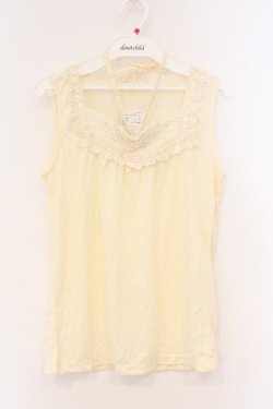 画像1: axes femme / ちょうちょモチーフタンク M アイボリー O-26-02-27-026-AX-TO-IG-OS