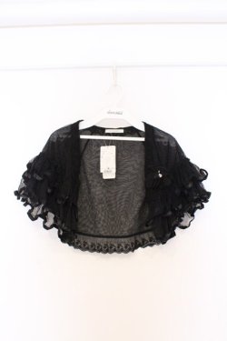 画像1: axes femme / チュールパーティーカーデ M クロ O-26-02-27-030-AX-TO-IG-OS