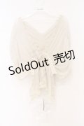 axes femme / ギャザーPTショール  アイボリー O-26-02-27-031-AX-ZA-IG-OS
