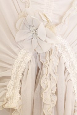 画像2: axes femme / ギャザーPTショール  アイボリー O-26-02-27-031-AX-ZA-IG-OS