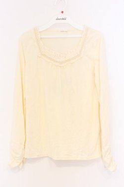 画像1: axes femme / パール使いインナープルオーバー M アイボリー O-26-02-27-037-AX-TO-IG-OS