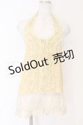 axes femme / 裾レースカットジレ M イエロー O-26-03-01-001-AX-TO-OW-OS