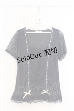 画像1: axes femme / 総レースビスチェプルオーバー M ネイビー O-26-03-01-034-AX-TO-OW-OS