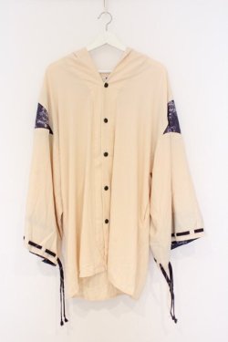 画像1: AXES-X / 光源氏フード付羽織 M キナリ O-26-03-01-004-LO-TO-OW-OS