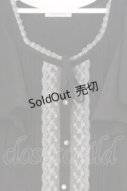 画像2: axes femme / 肩フリルノースリチュニック M クロ O-26-03-01-036-AX-TO-OW-OS