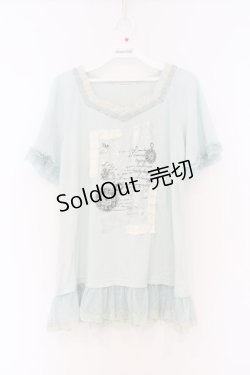 画像1: axes femme / フレーム風コサージュプルオーバー M ミントグリーン O-26-03-01-039-AX-TO-OW-OS