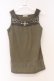 画像1: axes femme / ビジュー使いタンク M グリーン O-26-03-01-040-AX-TO-OW-OS (1)