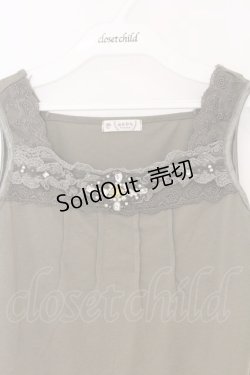 画像2: axes femme / ビジュー使いタンク M グリーン O-26-03-01-040-AX-TO-OW-OS