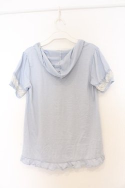 画像3: axes femme / ネックレス付きヨーク切り替えパーカー M サックス O-26-03-01-042-AX-TO-OW-OS