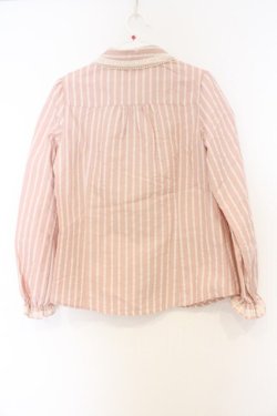画像3: axes femme / ストライプ柄ブラウス M ピンク O-26-03-01-045-AX-BL-OW-OS