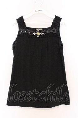 画像1: axes femme / ビジュー使いタンク M クロ O-26-03-01-053-AX-TO-OW-OS