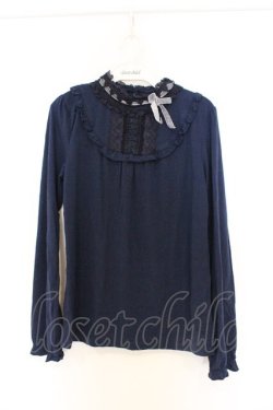 画像1: axes femme / デコラティブタートルプルオーバー M ネイビー O-26-03-01-054-AX-TO-OW-OS