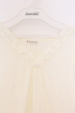 画像2: axes femme / 裾プリーツタンクトップ M キナリ O-26-03-01-055-AX-TO-OW-OS