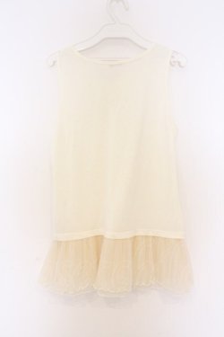 画像3: axes femme / 裾プリーツタンクトップ M キナリ O-26-03-01-055-AX-TO-OW-OS