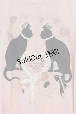 画像2: axes femme / ねこpt裾フリルカットソー M ピンク O-26-03-01-056-AX-TO-OW-OS