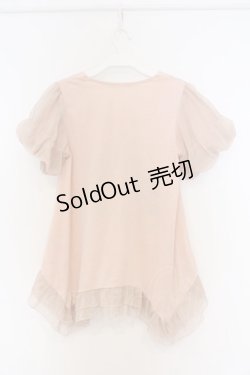 画像3: axes femme / ねこpt裾フリルカットソー M ピンク O-26-03-01-056-AX-TO-OW-OS