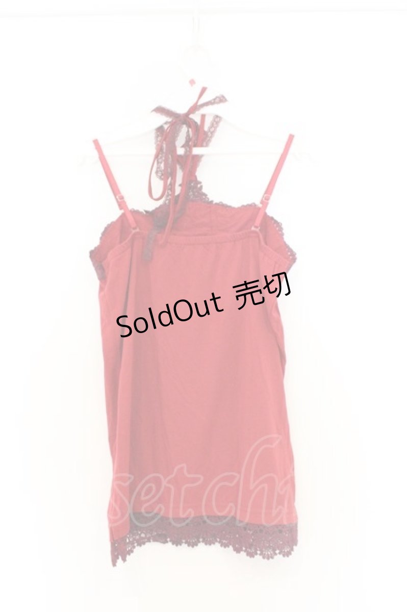 画像3: axes femme / バタフライモチーフホルターキャミ M アカ O-26-03-01-057-AX-TO-OW-OS (3)