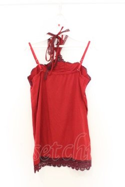 画像3: axes femme / バタフライモチーフホルターキャミ M アカ O-26-03-01-057-AX-TO-OW-OS