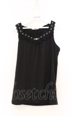 画像1: axes femme / BACKリボンタンクトップ M クロ O-26-03-01-059-AX-TO-OW-OS