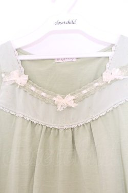 画像2: axes femme / BACKリボンタンクトップ M グリーン O-26-03-01-060-AX-TO-OW-OS