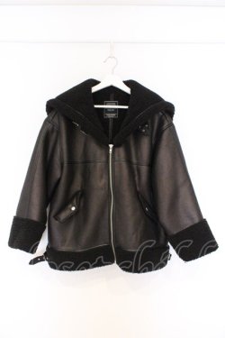 画像1: Candy Stripper / FAKE MOUTON SAILOR ジャケット 2 ブラック O-26-03-01-006-PU-CO-OW-OS