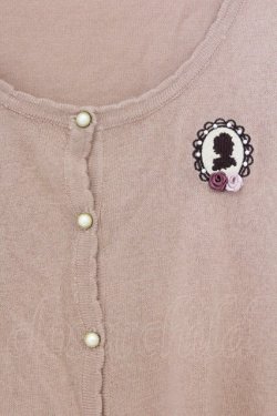 画像2: axes femme / フレーム刺繍入りカーディガン M ピンク O-26-03-01-064-AX-TO-OW-OS