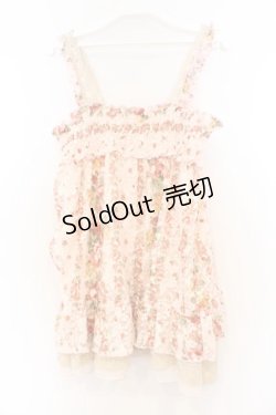 画像3: axes femme / 花柄レース使いオーバーキャミソール M ピンク O-26-03-01-065-AX-TO-OW-OS