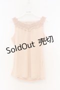 axes femme / BACKリボンタンクトップ M ピンク O-26-03-01-067-AX-TO-OW-OS