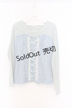 画像1: axes femme / ビスチェデザイントップス M ブルー O-26-03-01-069-AX-TO-OW-OS