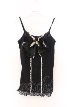 画像1: axes femme / BIGリボンキャミソール M クロ O-26-03-01-070-AX-TO-OW-OS