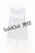axes femme / シフォンフリルタンクトップ M サックス O-26-03-01-071-AX-TO-OW-OS