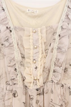 画像2: axes femme / アンティーク猫ワンピース M キナリ O-26-03-01-073-AX-OP-OW-OS