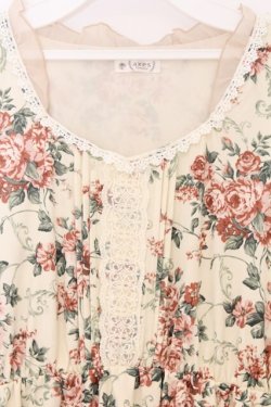 画像2: axes femme / 花柄ワンピース M キナリ O-26-03-01-074-AX-OP-OW-OS