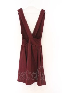 画像3: axes femme / ボタン配色ジャンスカ M ワイン O-26-03-01-075-AX-OP-OW-OS