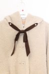 画像2: Fi.n.t / リボン付きボアショートコート F アイボリー O-26-03-01-007-CA-JA-OW-ZTC030 (2)