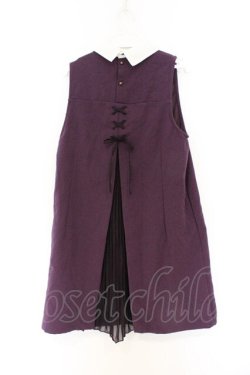 画像3: axes femme / 襟ビジューノースリーブワンピース M パープル O-26-03-01-077-AX-OP-OW-OS