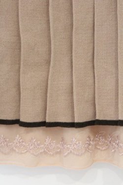 画像2: axes femme / プリーツニットスカート M ベージュ O-26-03-01-080-AX-SK-OW-OS