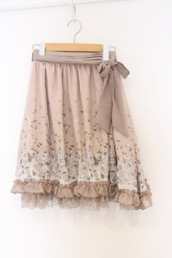 画像1: axes femme / 花柄スカート M ピンク O-26-03-01-081-AX-SK-OW-OS